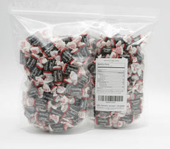 Donty-Tonty close-up of individually wrapped taffy, protects freshness