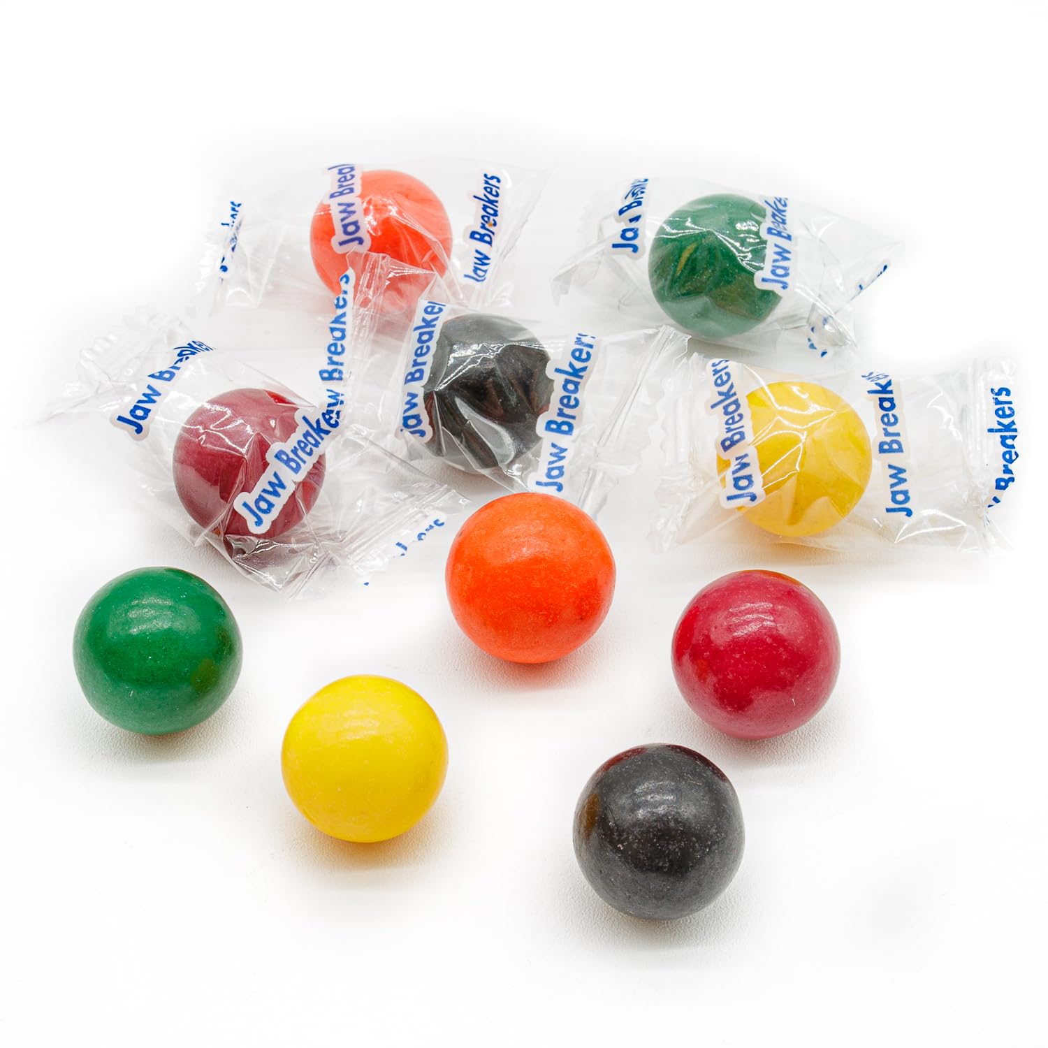 Donty-Tonty assorted five fruit flavors top view, demonstrating variety and vibrant colors