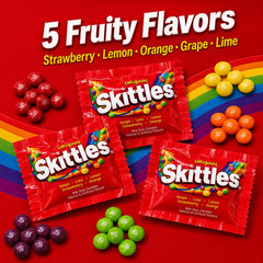 Donty-Tonty SKITTLES individual pack opened for easy portable snacking