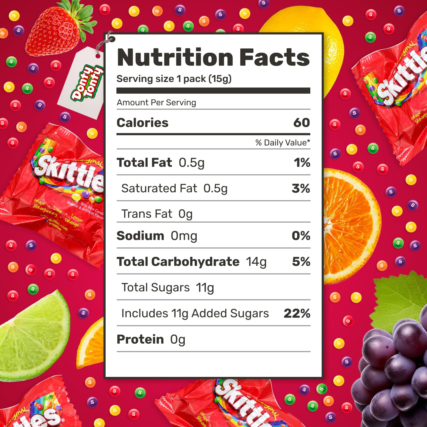 Donty-Tonty SKITTLES storage and reseal demonstration to keep candies fresh