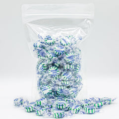 Donty-Tonty individually wrapped mint piece showing hygienic single-serve convenience