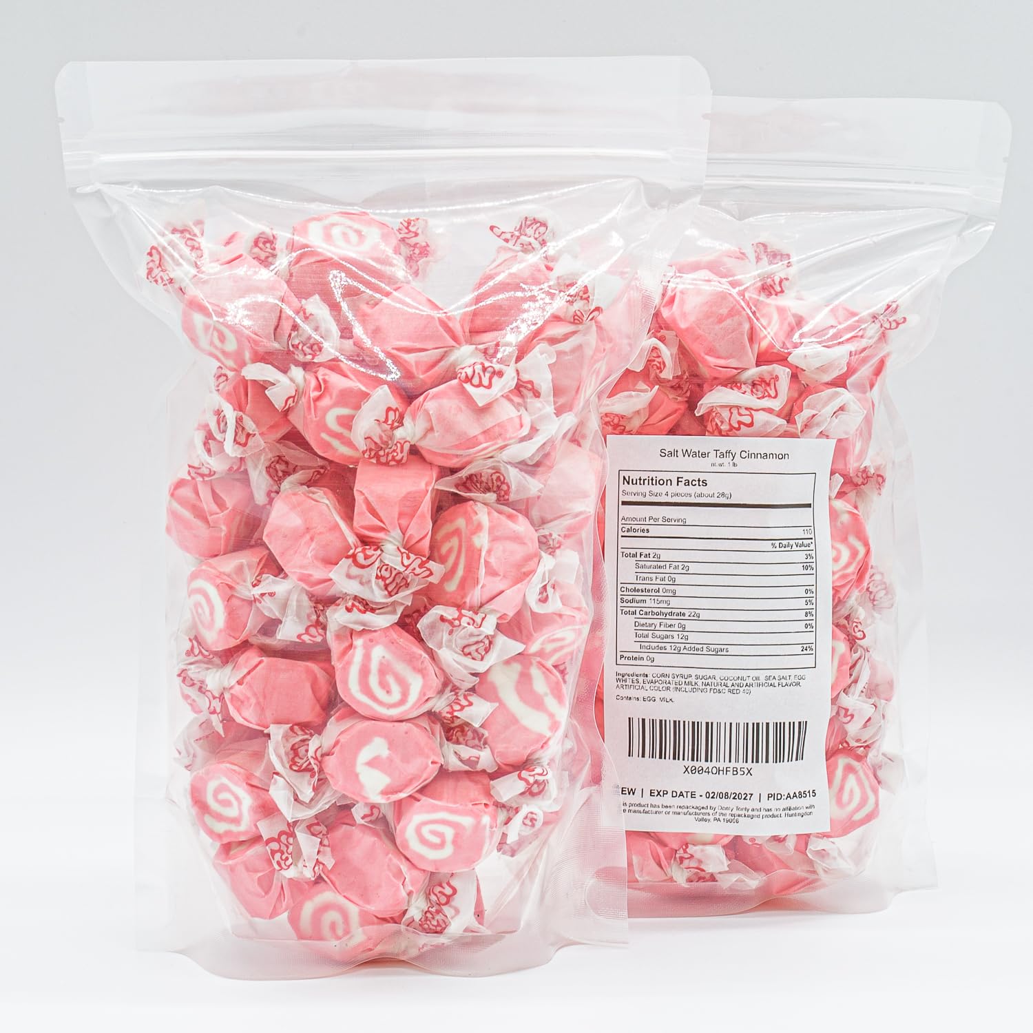Donty-Tonty taffy on counter with room-temperature note showing ideal texture restoration