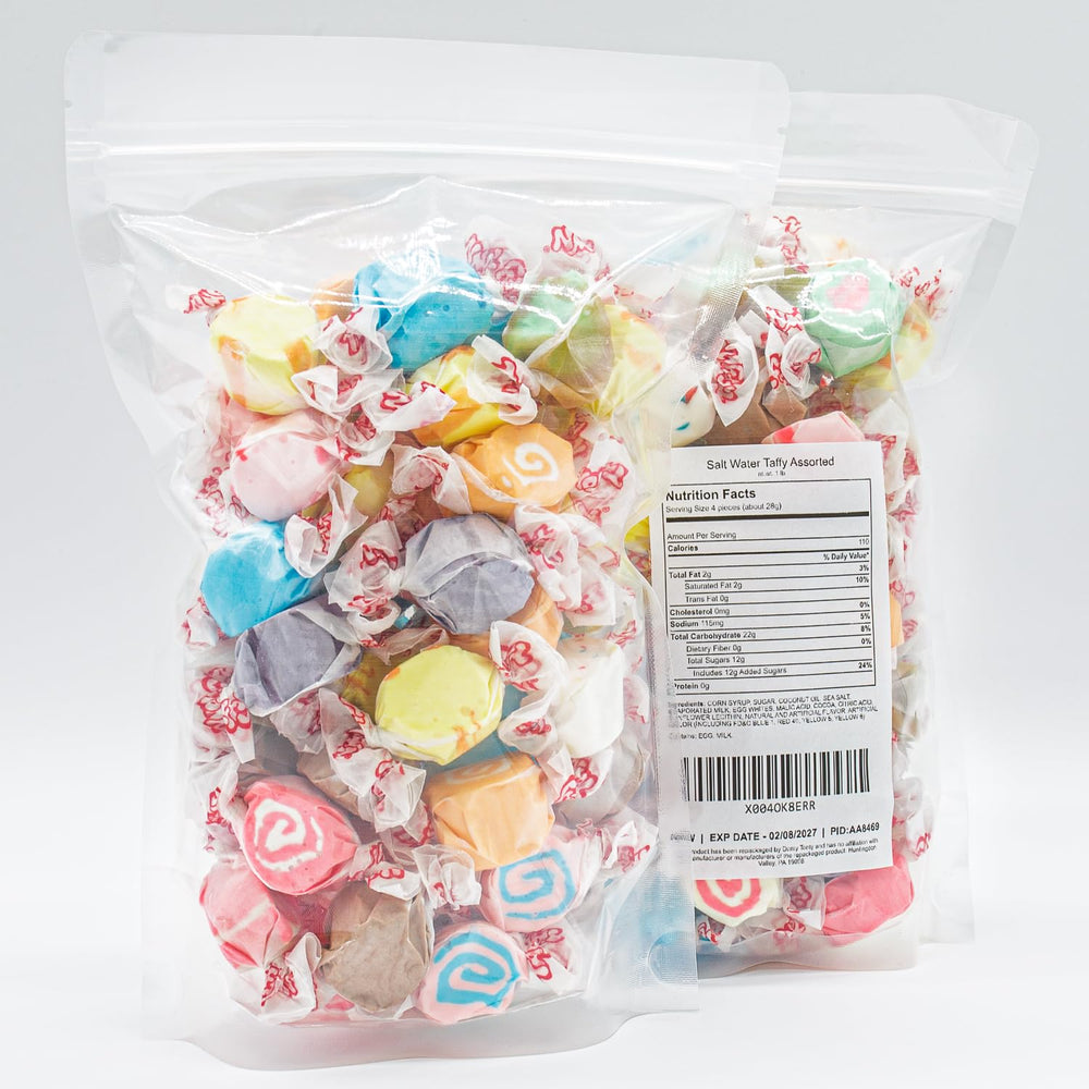 Donty-Tonty taffy piece on a hand showing texture restored to room temperature