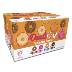 Donut Café close-up of K-Cup pod top highlighting pod design and easy use