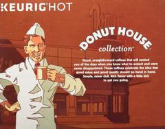 Donut House Collection pod side label highlighting flavor and compatibility