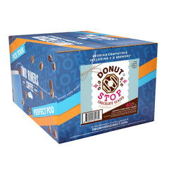 Donut Stop single pod close-up highlighting sealed foil top for freshness