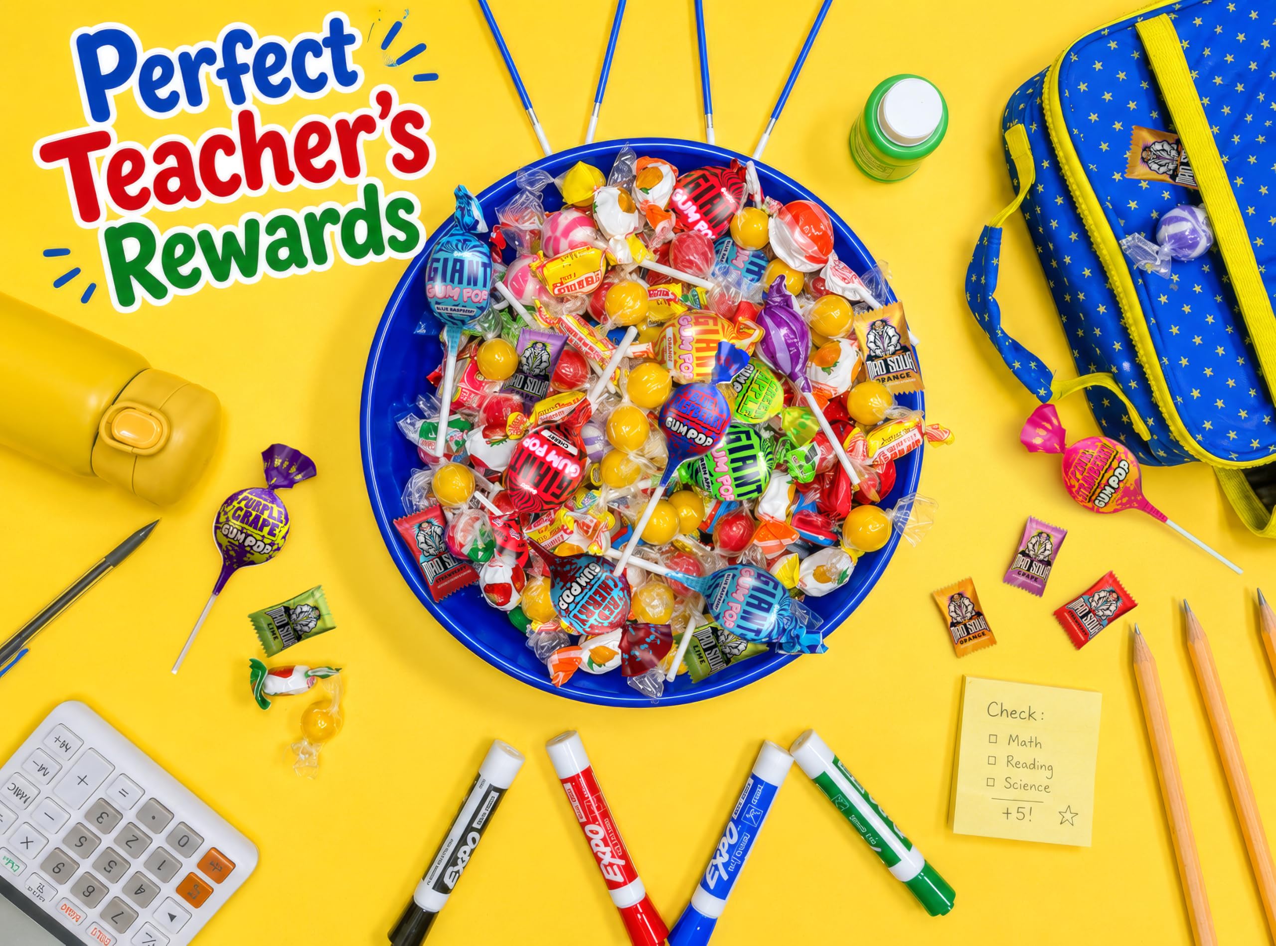 Dooboe candy spilled on table during use, illustrates quick filling and sharing