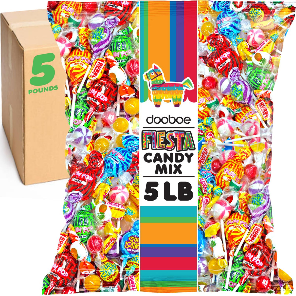 Dooboe front packaging view showing 5 lb bulk bag and branding, easy party prep