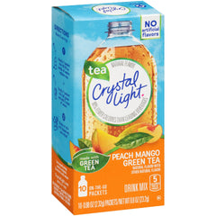Doofie Deals front packaging showing peach mango green tea, convenient single-serve packets