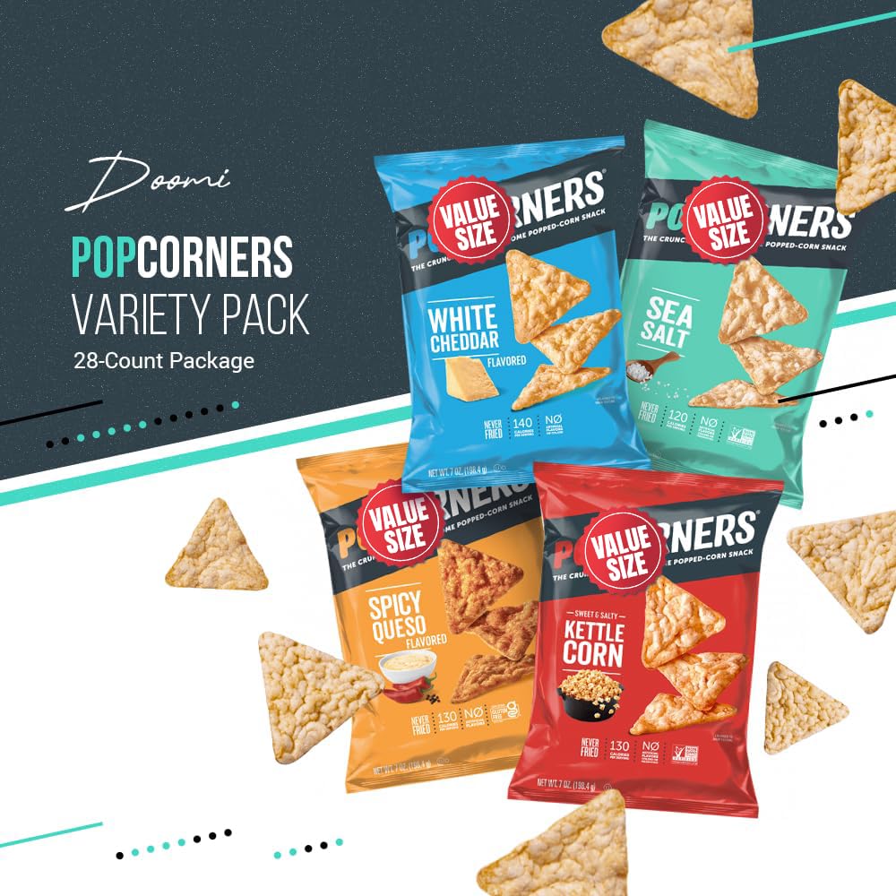 Doomi close-up of popped-corn chip texture highlighting crispness