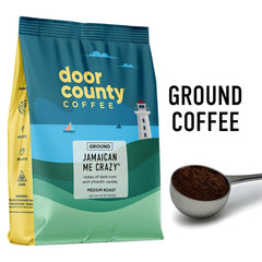 Close-up of ground Jamaican Me Crazy coffee showing texture and aroma