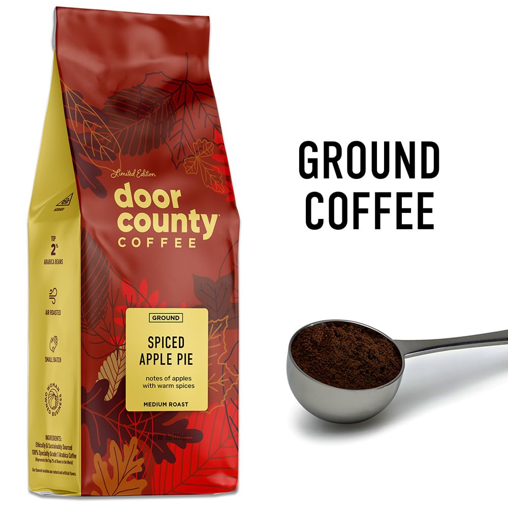 Door County Coffee close-up of ground texture highlighting rich aroma and flavor