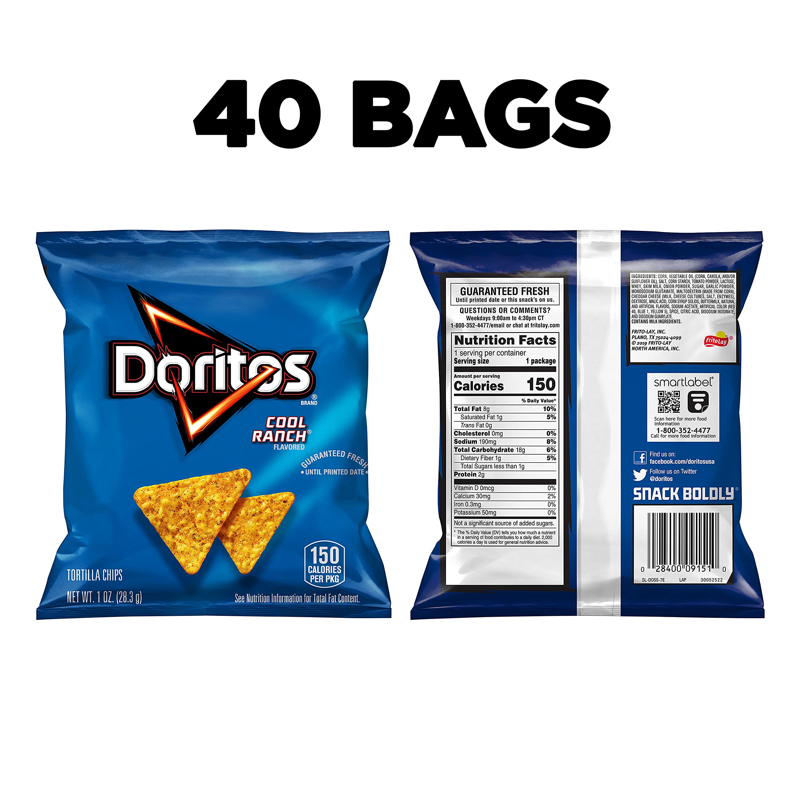 Doritos Cool Ranch close-up of chip texture highlighting crunchy corn crisp texture benefit