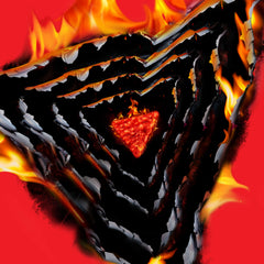 Hand holding a single 1-ounce Doritos Flamin' Hot Nacho bag, convenient portion for on-the-go