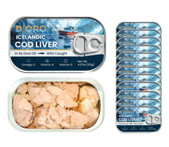 D'ORO front packaging showing 12-pack, premium quality visible