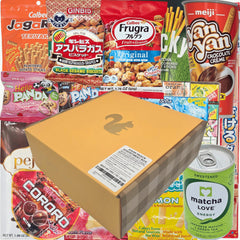Dotori Snack Box front packaging shown ready to gift with brand stamp and secure box