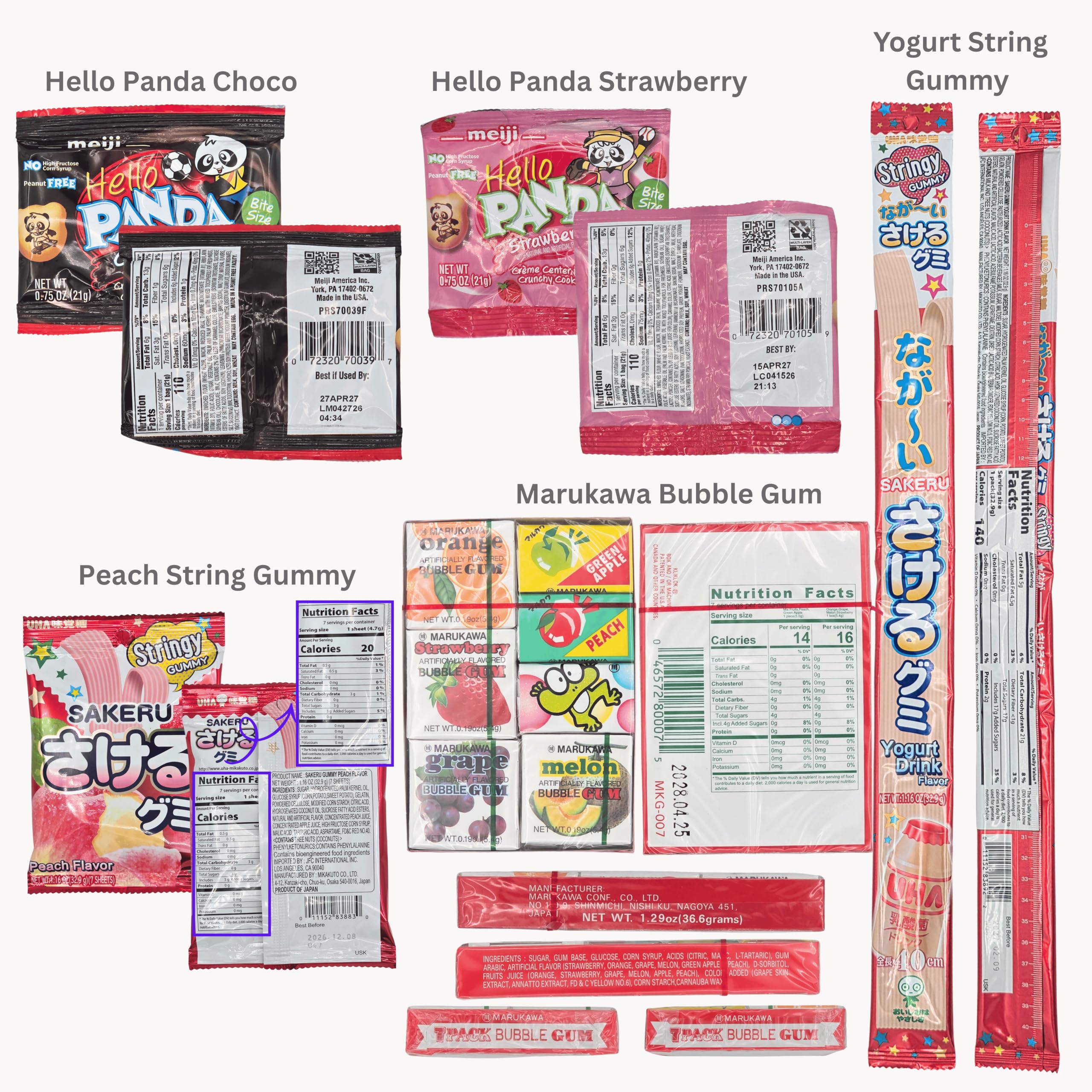 Dotori Snack Box unboxed on table with assorted candies and crisps, ideal for sharing