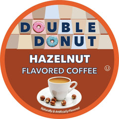 Double Donut close-up pod top with visible label promising easy brewing