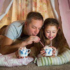 Double Donut Coffee classic hot chocolate in mug with marshmallows for comforting warmth