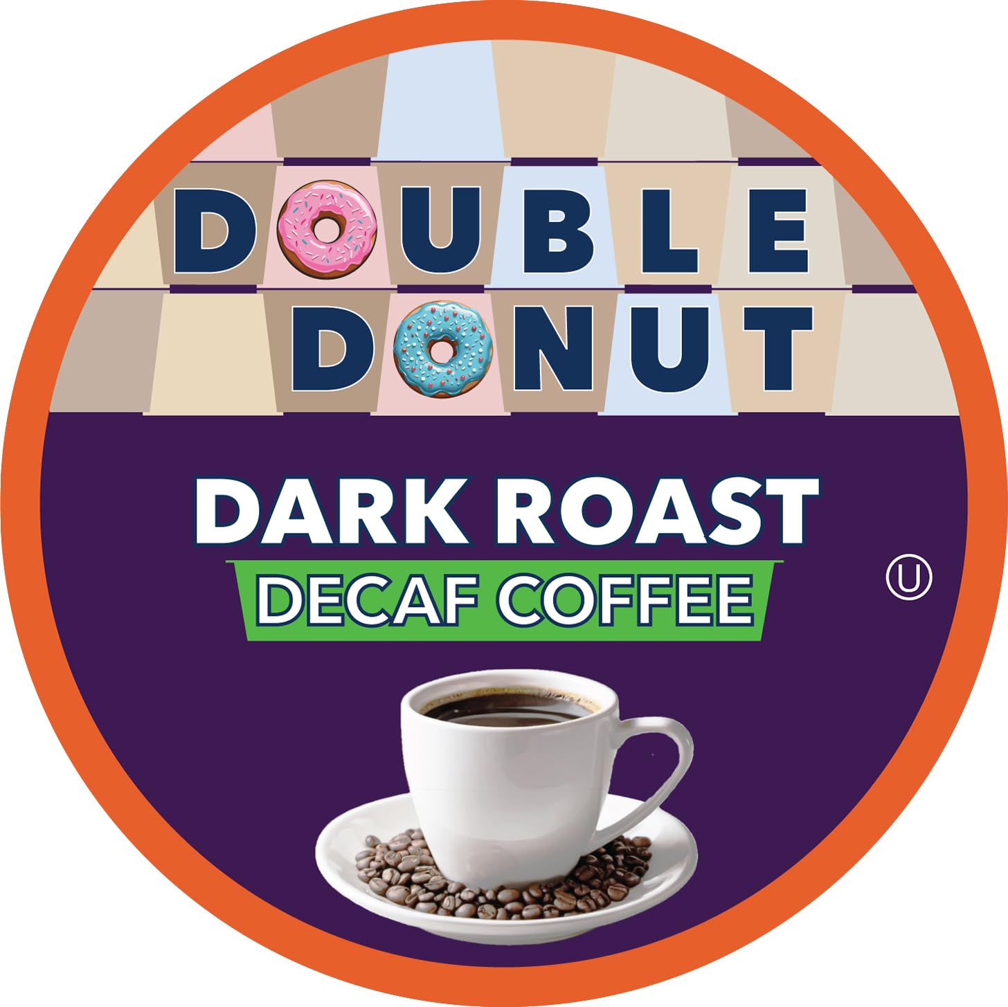 Double Donut close-up of single pod top showing aromatic roast detail
