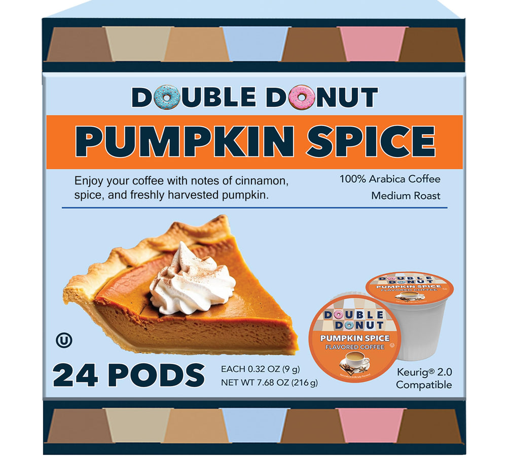 Double Donut front packaging showing pumpkin spice pods and brand appeal