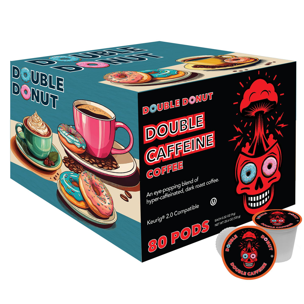 Double Donut front packaging showing 80 count and bold branding benefit convenience