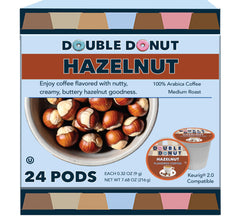 Double Donut front packaging showing 24-count pods and convenient flavor