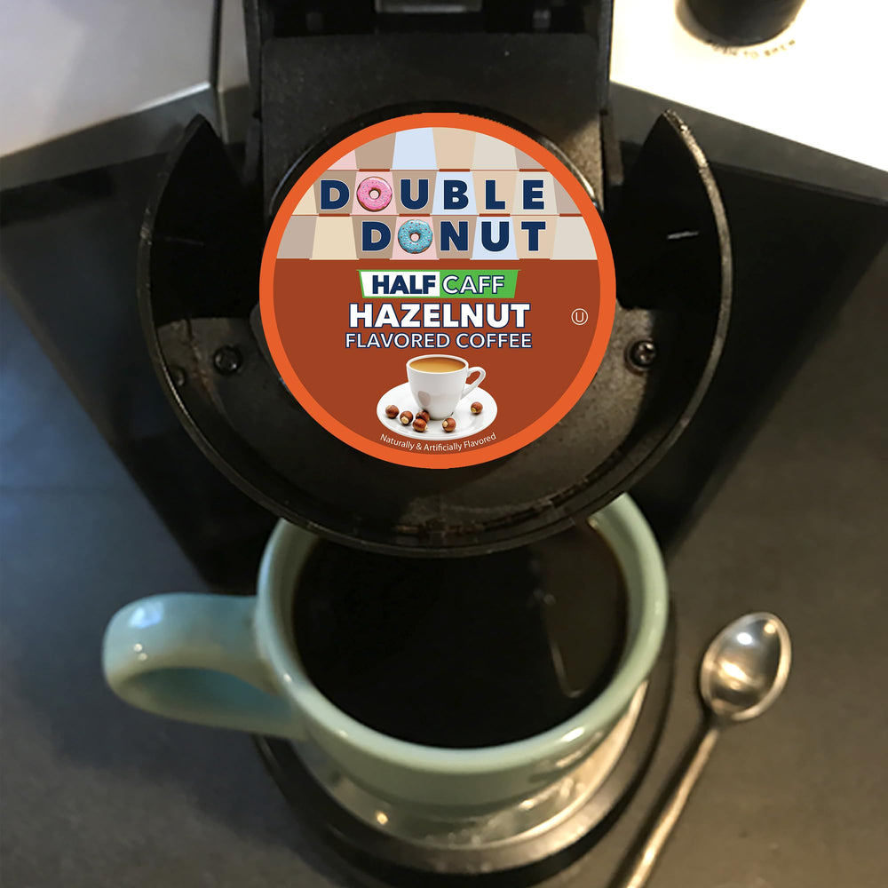 Double Donut cup with pastry in a breakfast setting conveying comforting flavor