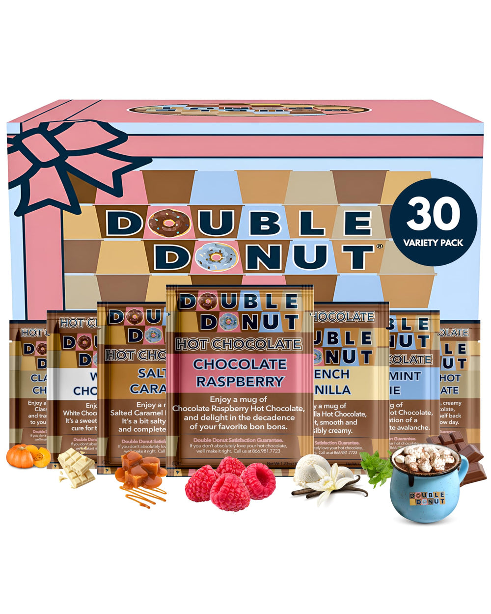 Double Donut Coffee front packaging showing variety pack and convenience