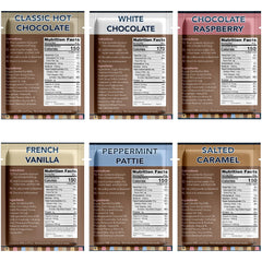 Double Donut Coffee single-serve packets laid out to show all flavors