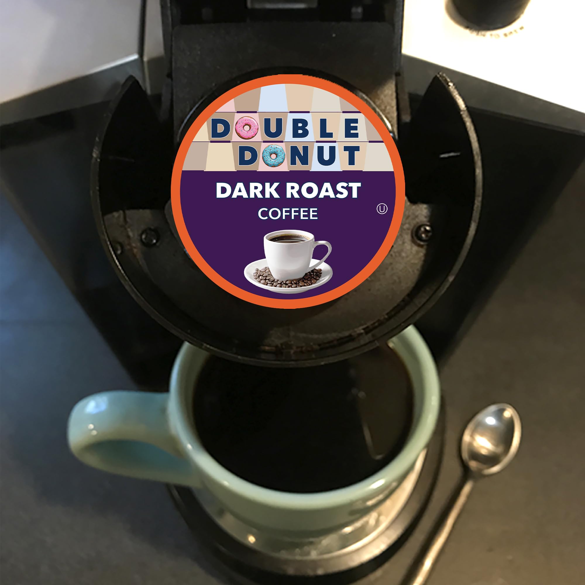Double Donut iced coffee lifestyle glass showing refreshing bold flavor
