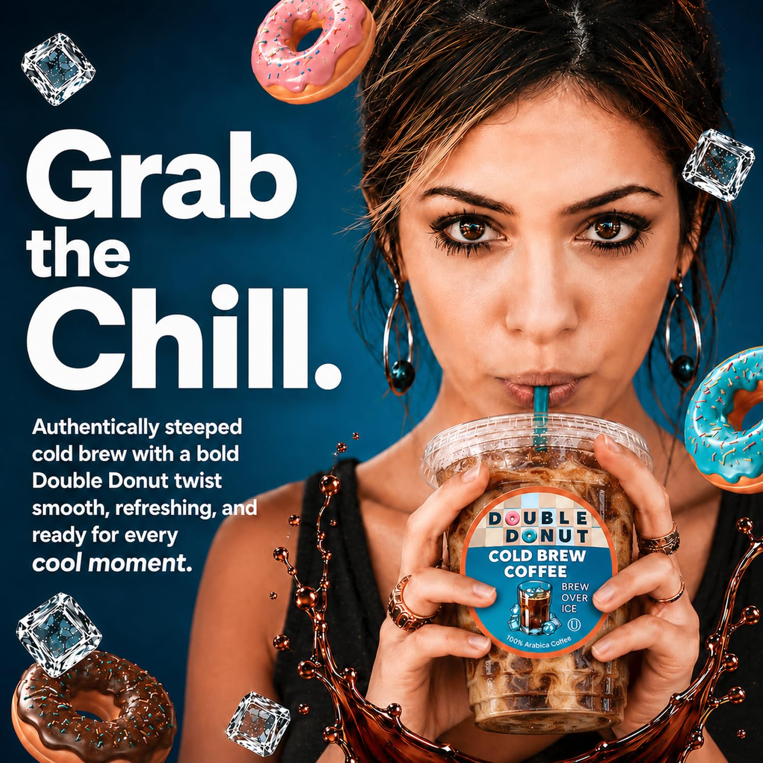 Double Donut in office setting demonstrating quick cold brew for workplace convenience