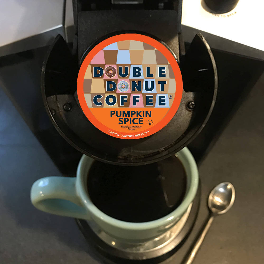 Double Donut lifestyle breakfast scene showing pods and cup for easy mornings