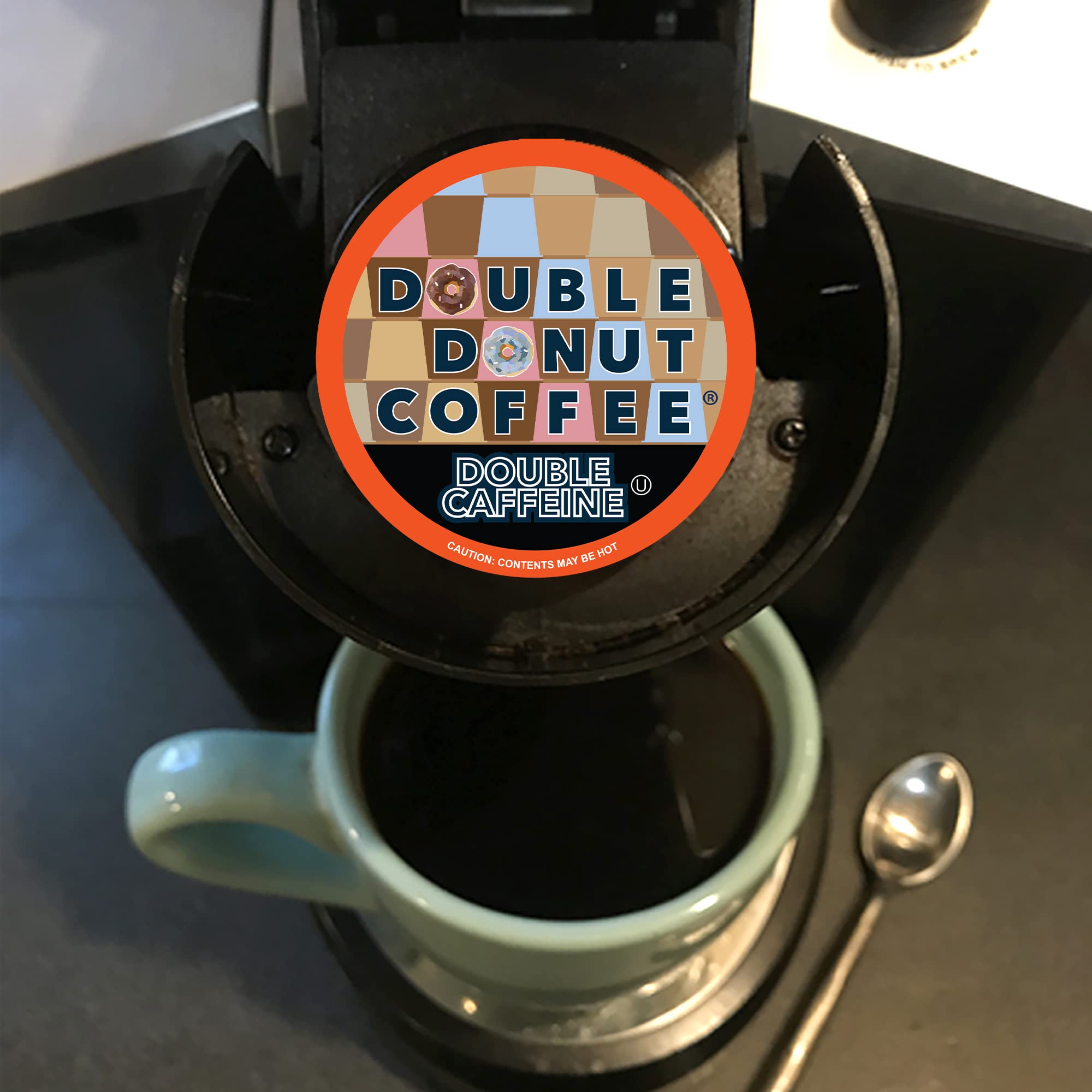 Double Donut in an office breakroom setting signaling shareable energy for teams