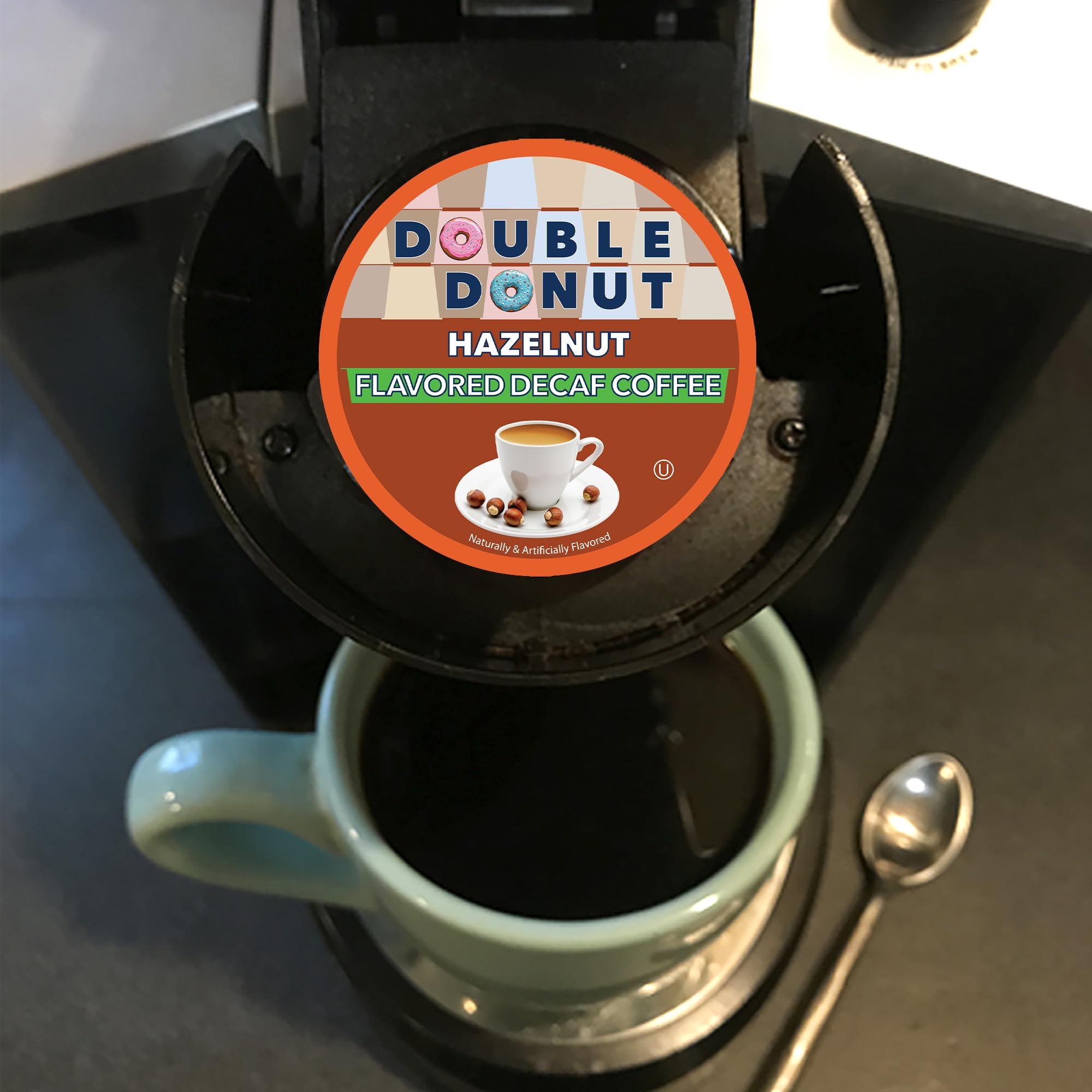 Double Donut pods arranged at a party coffee station offering bulk convenience benefit