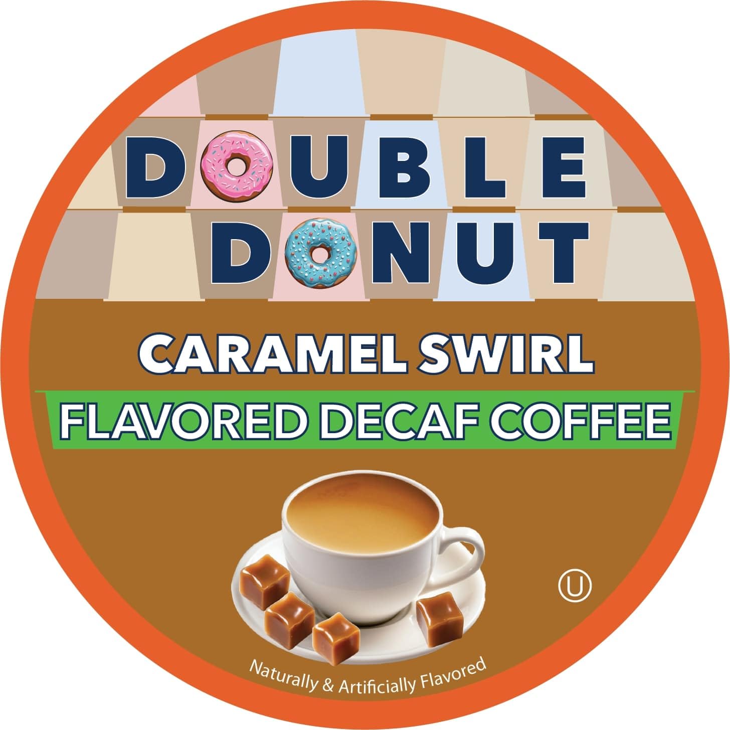 Double Donut close-up of single pod lid detail showing brand clarity and recyclable material