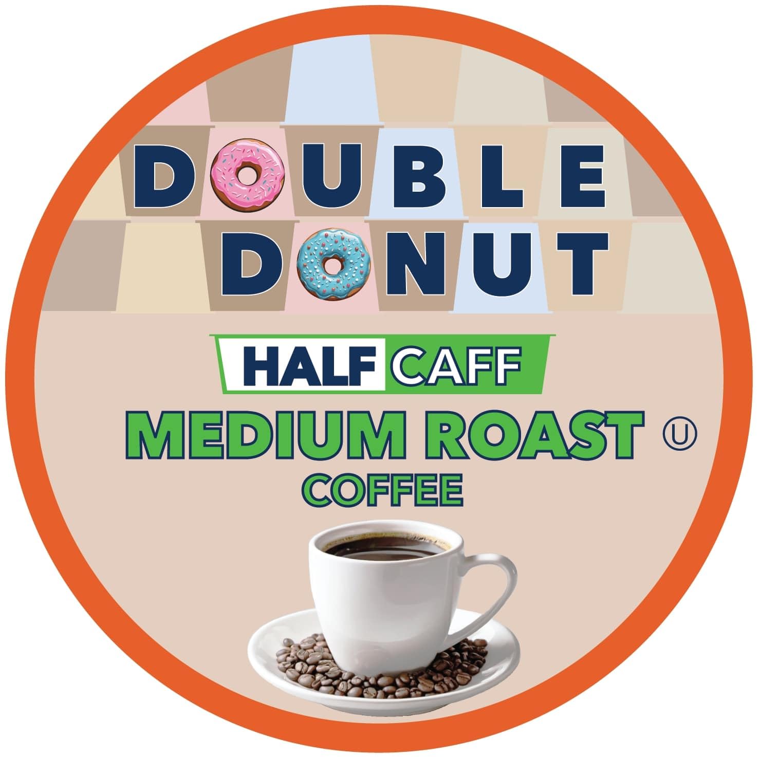 Double Donut close-up of a pod displaying filter and coffee grounds