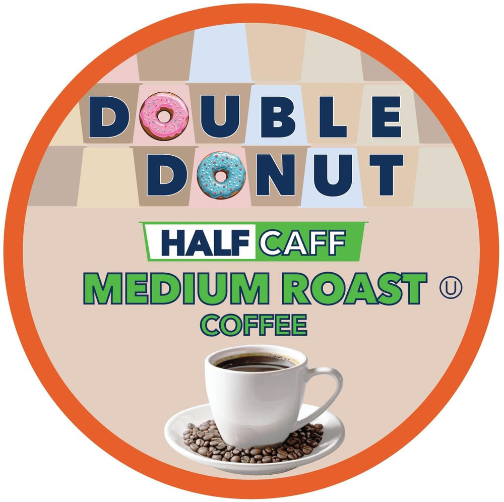 Double Donut close-up of a pod displaying filter and coffee grounds