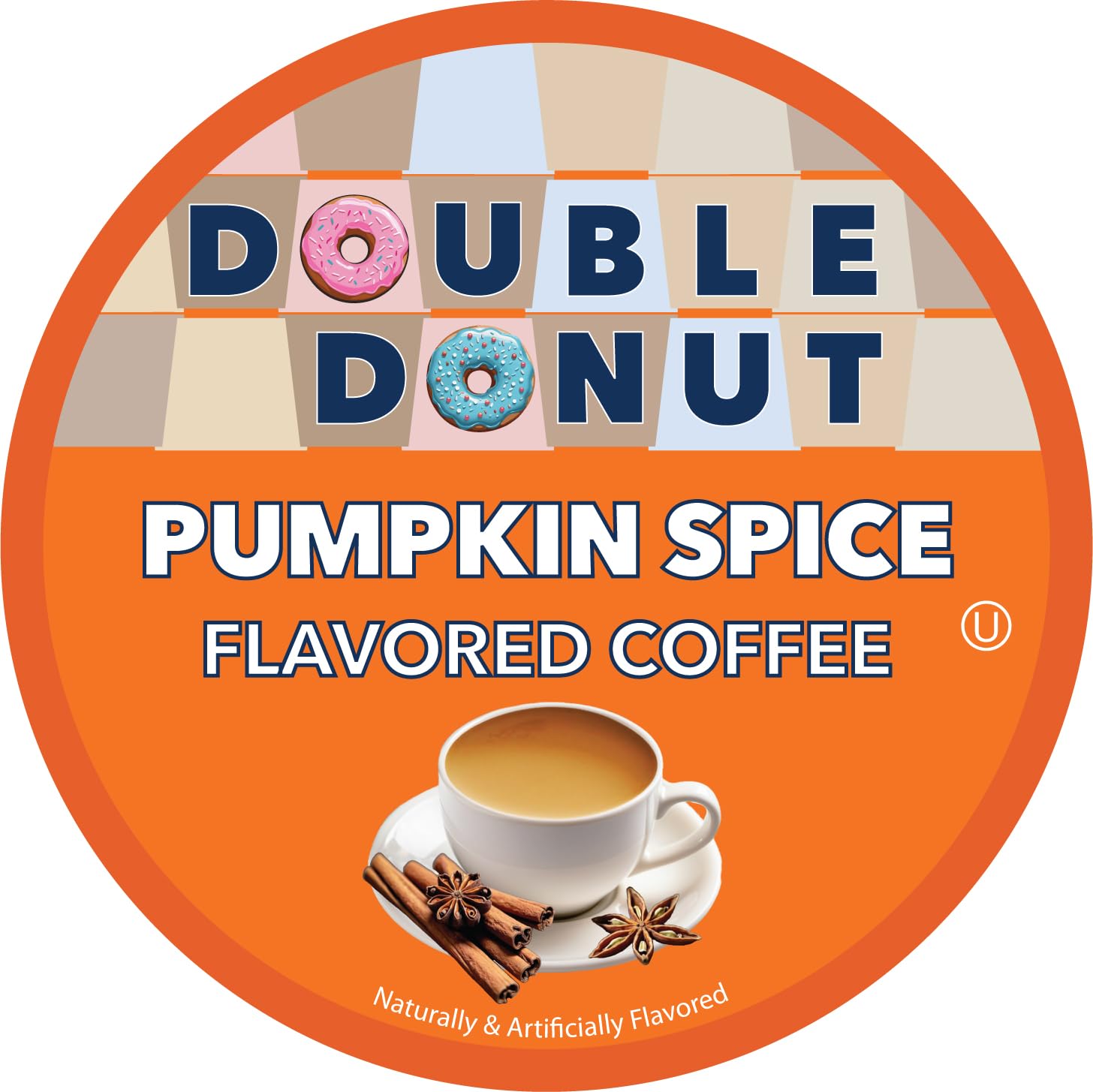 Double Donut Coffee iced pumpkin spice served over ice showing refreshing cold-brew benefit