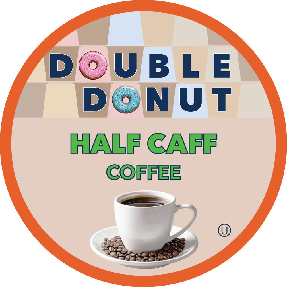 Double Donut Coffee single pod close-up top highlighting easy brew benefit