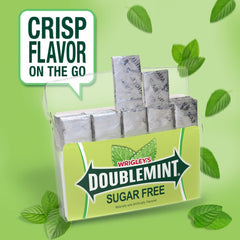 Doublemint pack in hand demonstrating portable size and on-the-go freshness