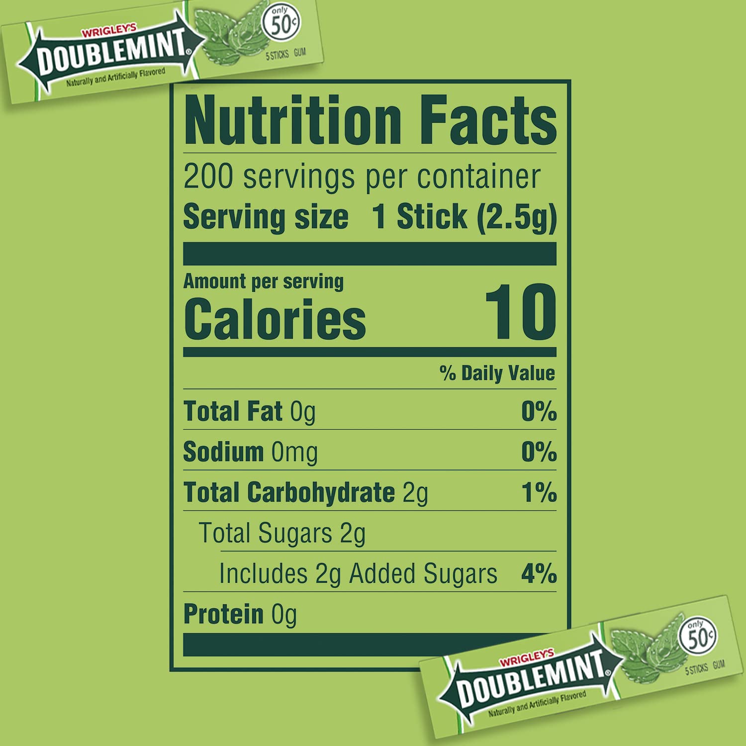 Doublemint being handed out on a napkin showing shareable gum for events