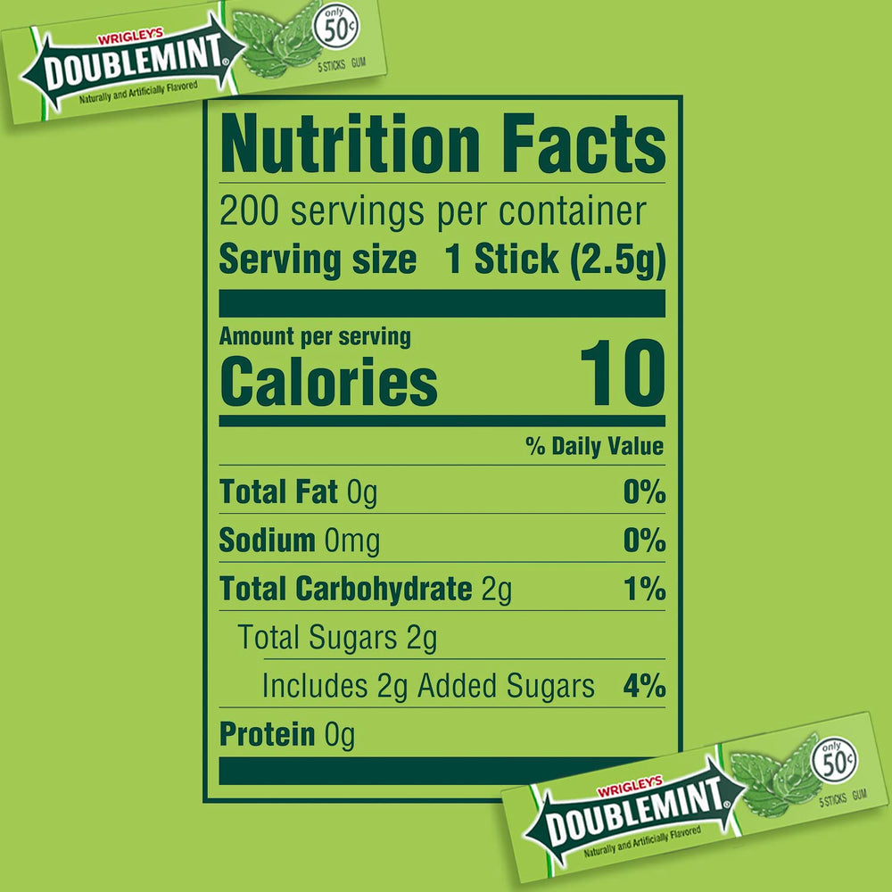 Doublemint being handed out on a napkin showing shareable gum for events