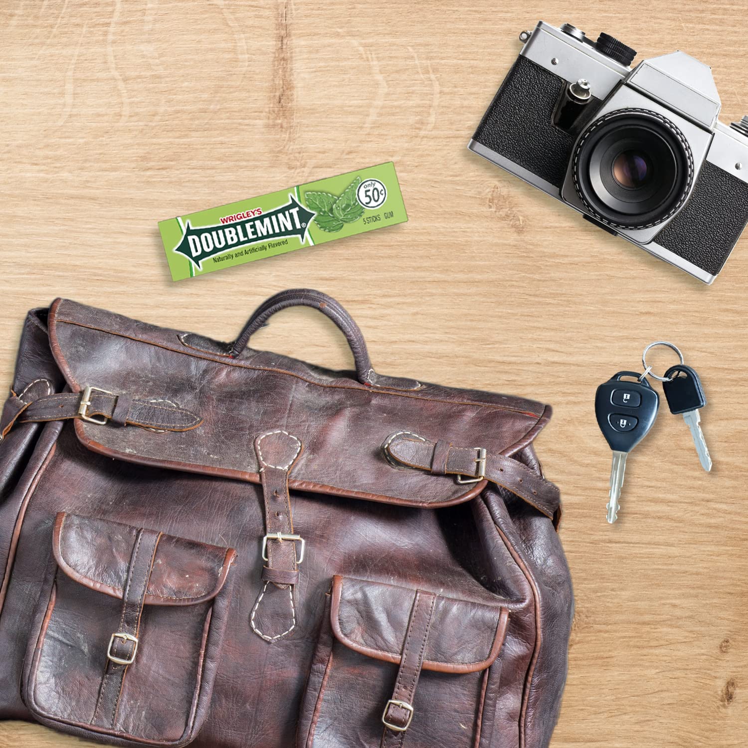 Doublemint pack in pocket demonstrating portability and convenient freshness on-the-go