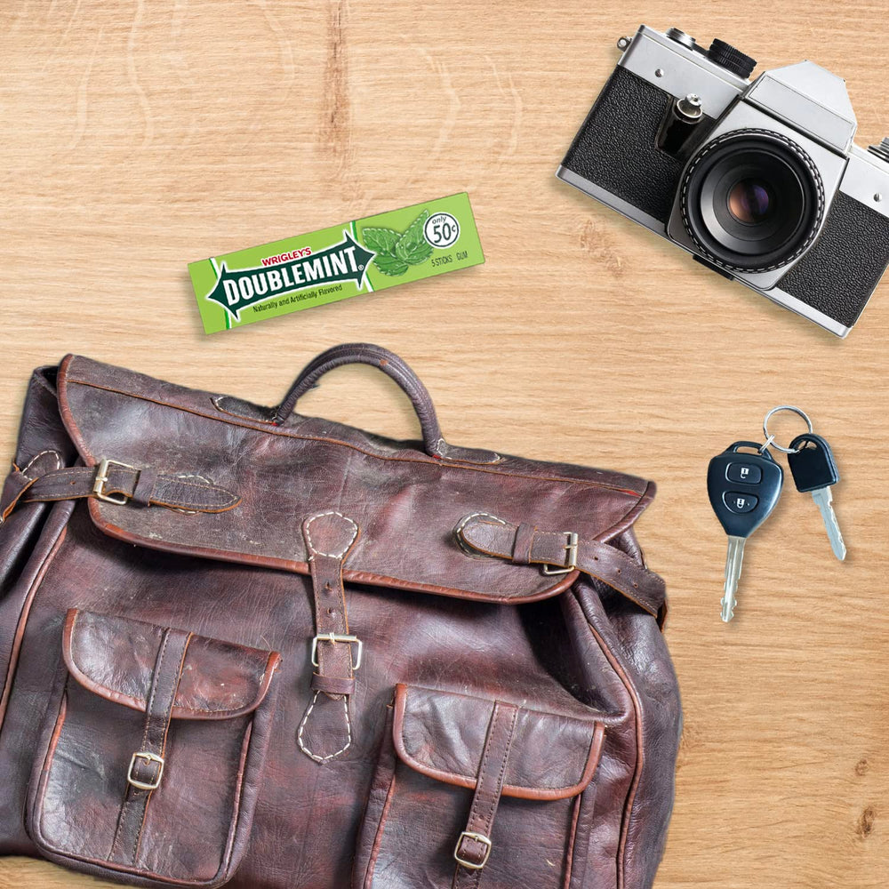 Doublemint pack in pocket demonstrating portability and convenient freshness on-the-go