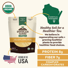 Doudlah Farms fine grind texture close-up for consistent baking results