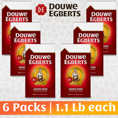 Douwe Egberts back label close-up with origin and roasting details benefit