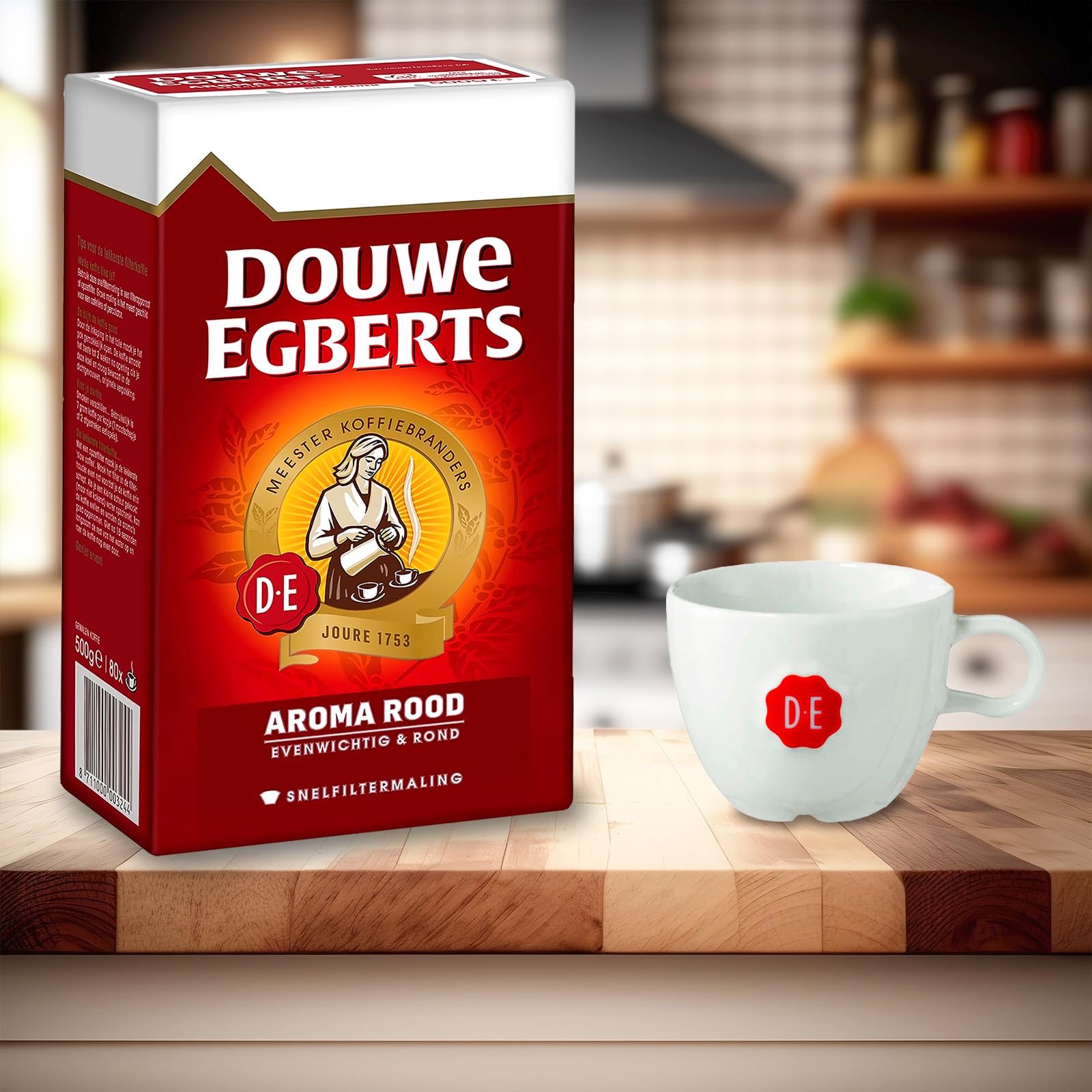 Douwe Egberts grounds in coffee maker ready to brew for home convenience benefit