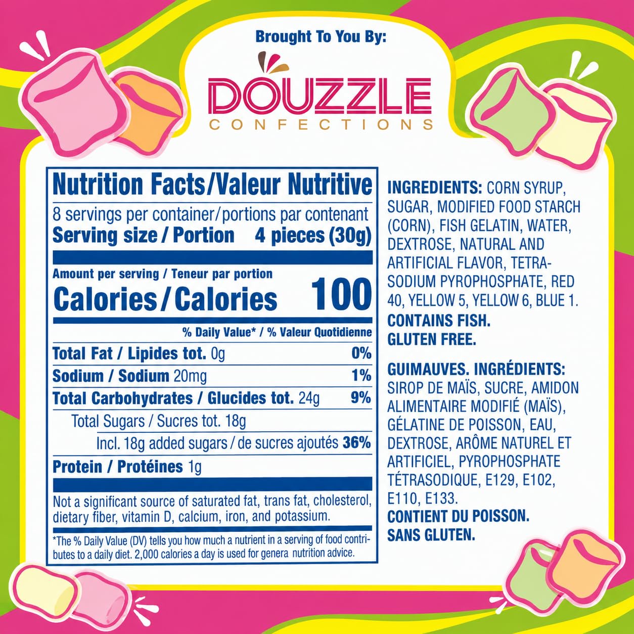 DOUzzle marshmallows topping hot chocolate adding color and creamy melt