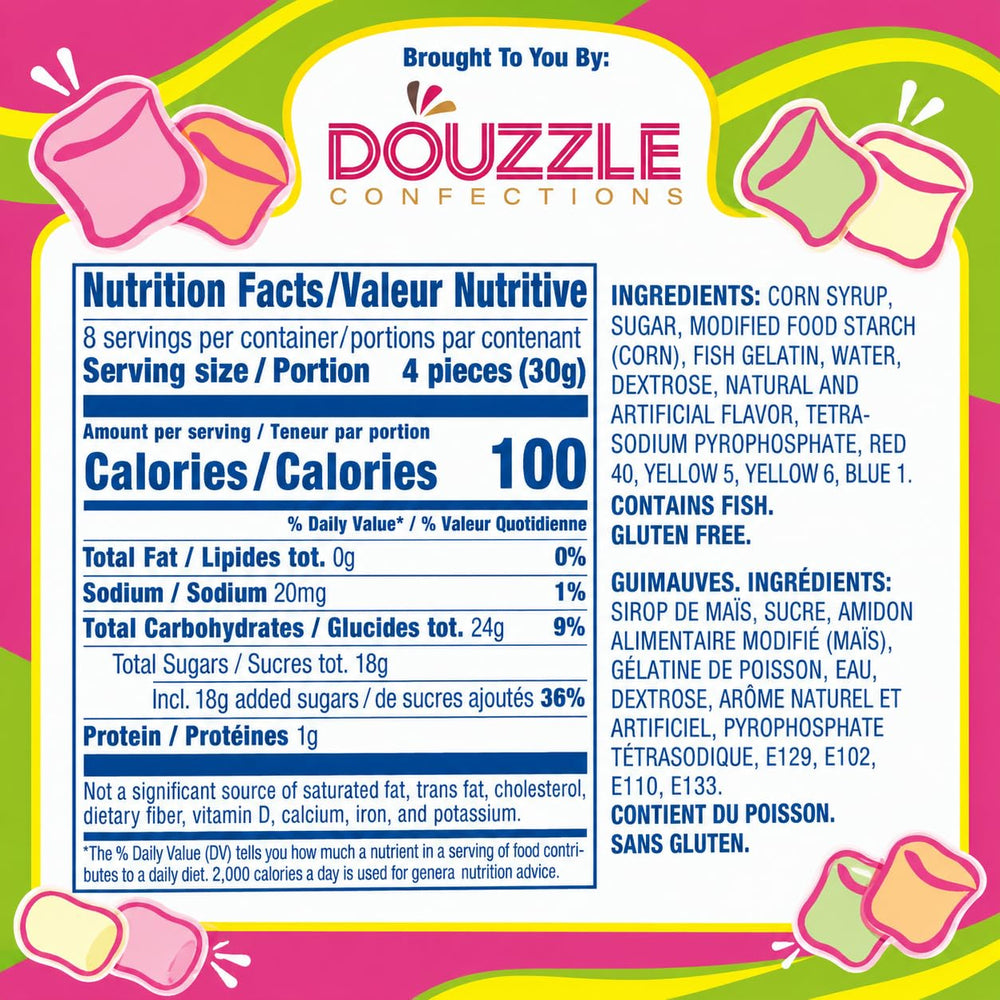DOUzzle marshmallows topping hot chocolate adding color and creamy melt